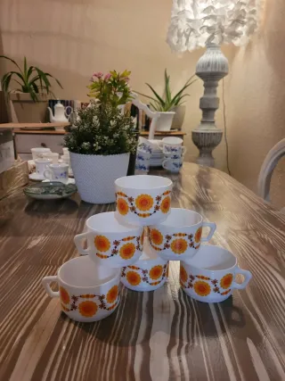 6 Tazas Arcopal Soleil vintage perfectas