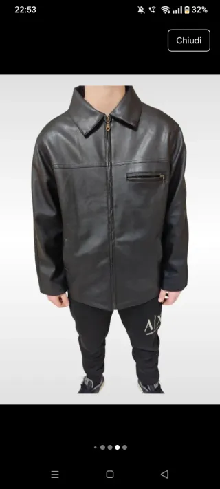 Giubbino Zoteno Pelle XXL Nero