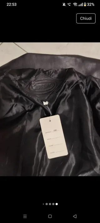 Giubbino Zoteno Pelle XXL Nero