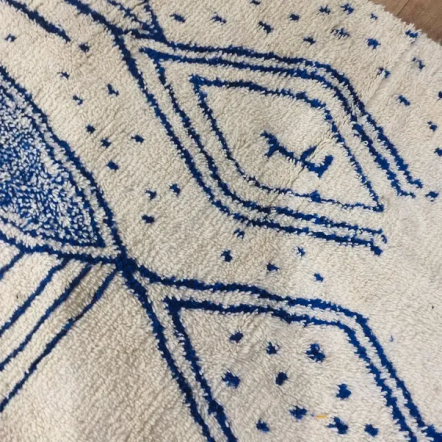 Alfombra Beige y Azul Lana