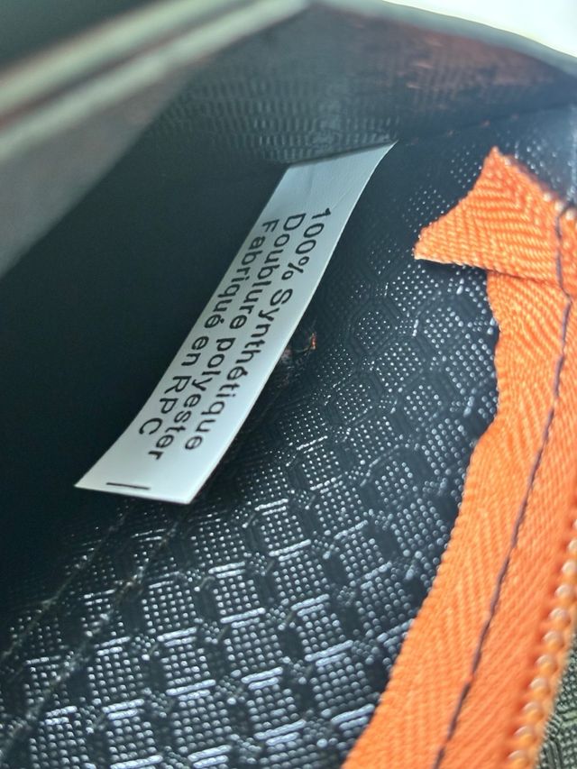 Bolso bandolera naranja y marrón con solapa