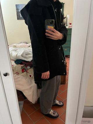 Giubbotto lana con gilet ecopelliccia