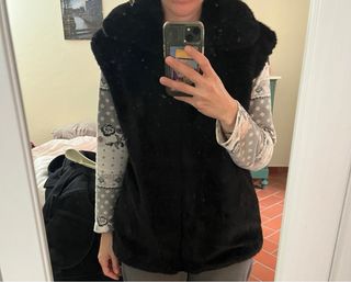 Giubbotto lana con gilet ecopelliccia