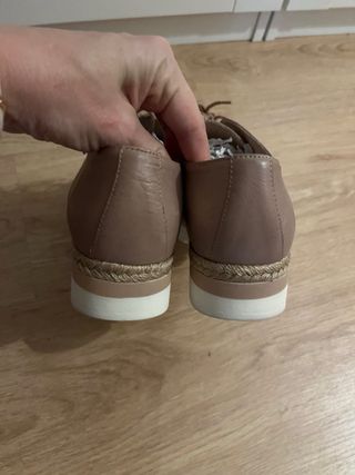 Zapatos planos piel rosa Fosco