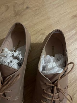 Zapatos planos piel rosa Fosco