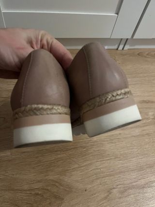 Zapatos planos piel rosa Fosco