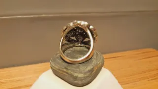 Anillo Acero Inoxidable Piedras Multicolor