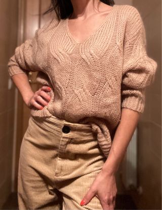 Jersey Adá lana/mohair talla única beige
