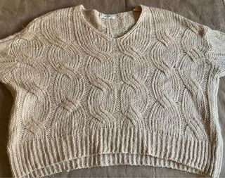 Jersey Adá lana/mohair talla única beige