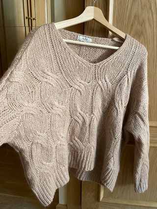 Jersey Adá lana/mohair talla única beige