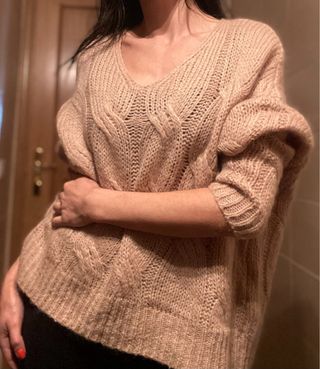 Jersey Adá lana/mohair talla única beige