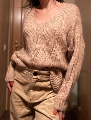 Jersey Adá lana/mohair talla única beige