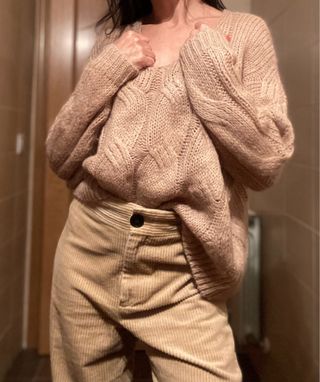 Jersey Adá lana/mohair talla única beige