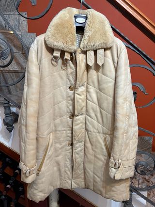 Cappotto in vera pelle vintage
