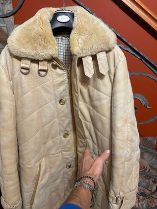 Cappotto in vera pelle vintage