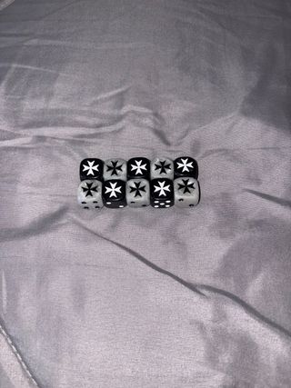 10 dados Templarios negros/Black templars