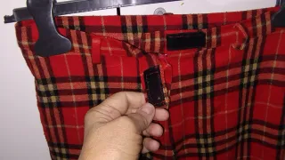 Pantaloni ragazza quadri rossi Tg 38/39