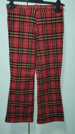 Pantaloni ragazza quadri rossi Tg 38/39