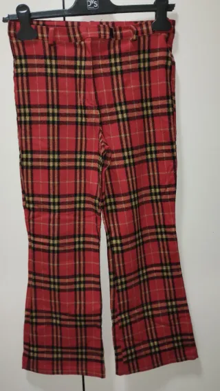 Pantaloni ragazza quadri rossi Tg 38/39