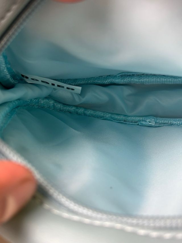 Bolso bandolera Rodier azul celeste acolchado