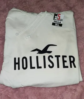Sudadera Hollister Blanca Talla XL