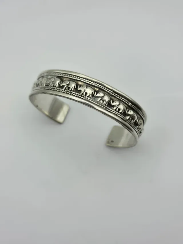 Pulsera de plata 925 con elefantes