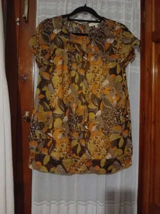 Blusa manga corta estampada