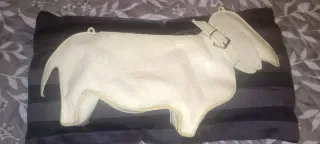 Bolso infantil perro beige/blanco