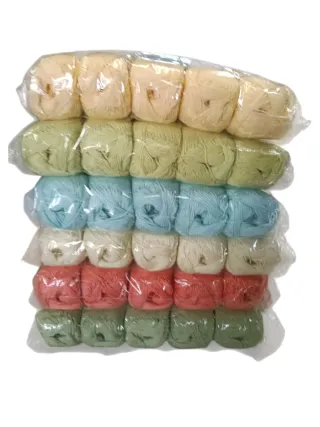 Lote 50 ovillos algodón acrílico 50gr manualidades