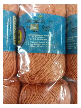 Lote 50 ovillos algodón acrílico 50gr manualidades