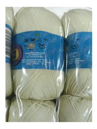Lote 50 ovillos algodón acrílico 50gr manualidades