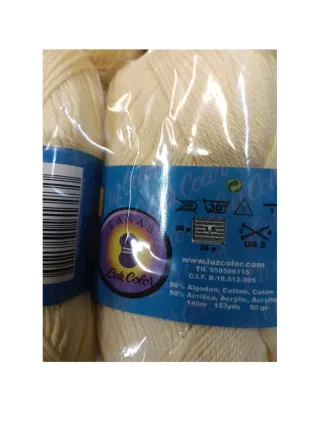 Lote 50 ovillos algodón acrílico 50gr manualidades
