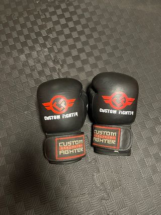 Guantes Boxeo Custom Fighter 12oz Negros