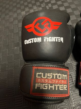 Guantes Boxeo Custom Fighter 12oz Negros