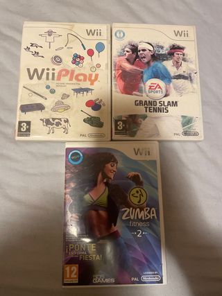 Lote 3 Juegos Nintendo Wii: Wii Play, Wii sports