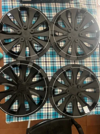 CARTREND Tapacubos 15 Negro Kit 4uds