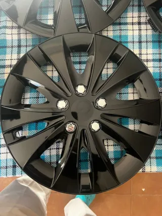 CARTREND Tapacubos 15 Negro Kit 4uds