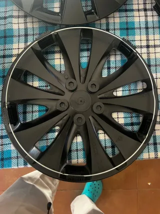 CARTREND Tapacubos 15 Negro Kit 4uds