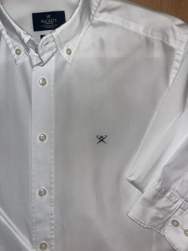 Camisa Hackett London Blanca Hombre