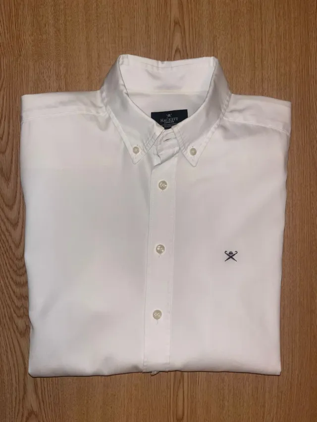 Camisa Hackett London Blanca Hombre