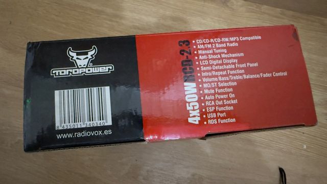 Radio Coche Toro Power RCD-2.3 CD/USB/SD/FM