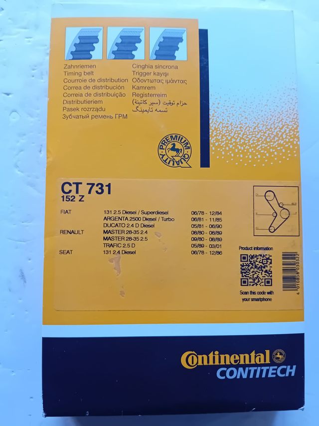 Correa Distribucion Renault o Fiat 2.4D o 2.5D