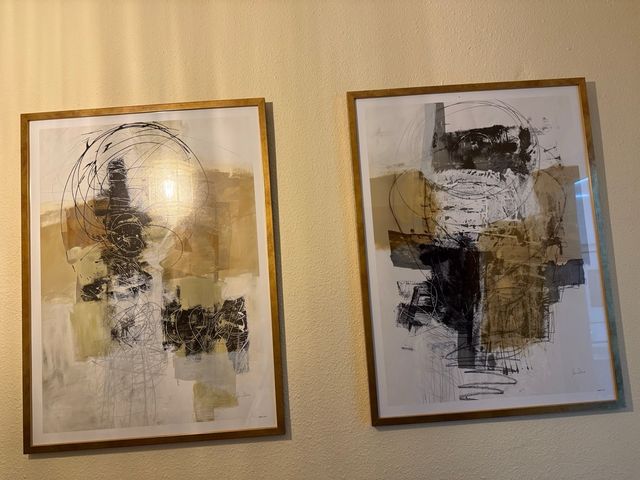 Conjunto de 2 cuadros abstractos