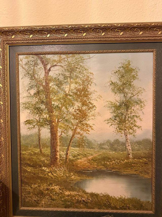 Cuadro paisaje con marco