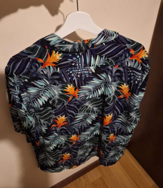 Camisa Estampada Hawaiana Hombre Talla M