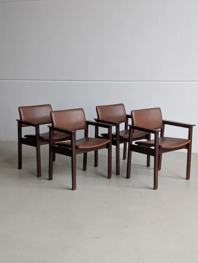 Poltrone AG Barcelona anni '70 in legno