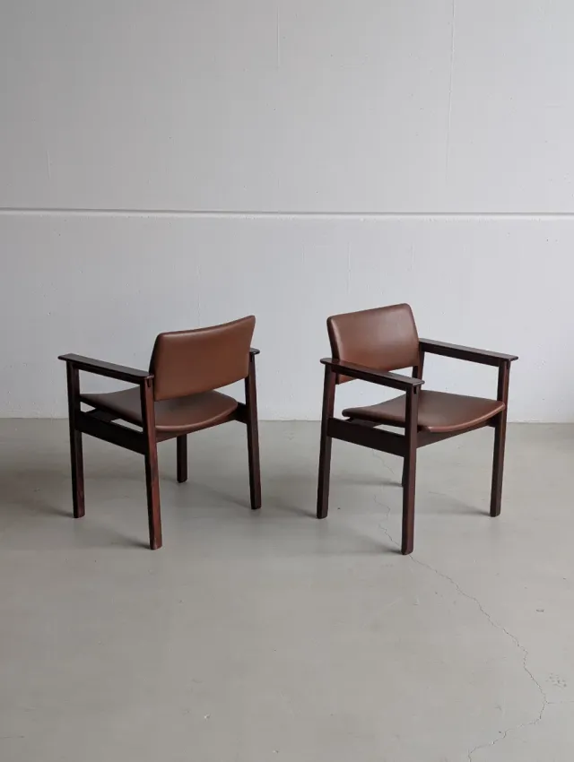 Poltrone AG Barcelona anni '70 in legno