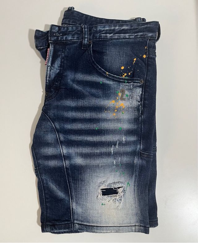 DSQUARED2 Pantalón Corto Vaquero Desgastado