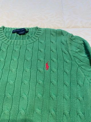 Jersey Polo Ralph Lauren Verde Cable Knit