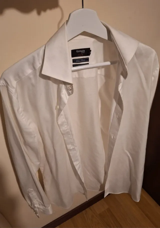 Camisa Formula Joven Blanca Hombre